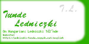tunde ledniczki business card